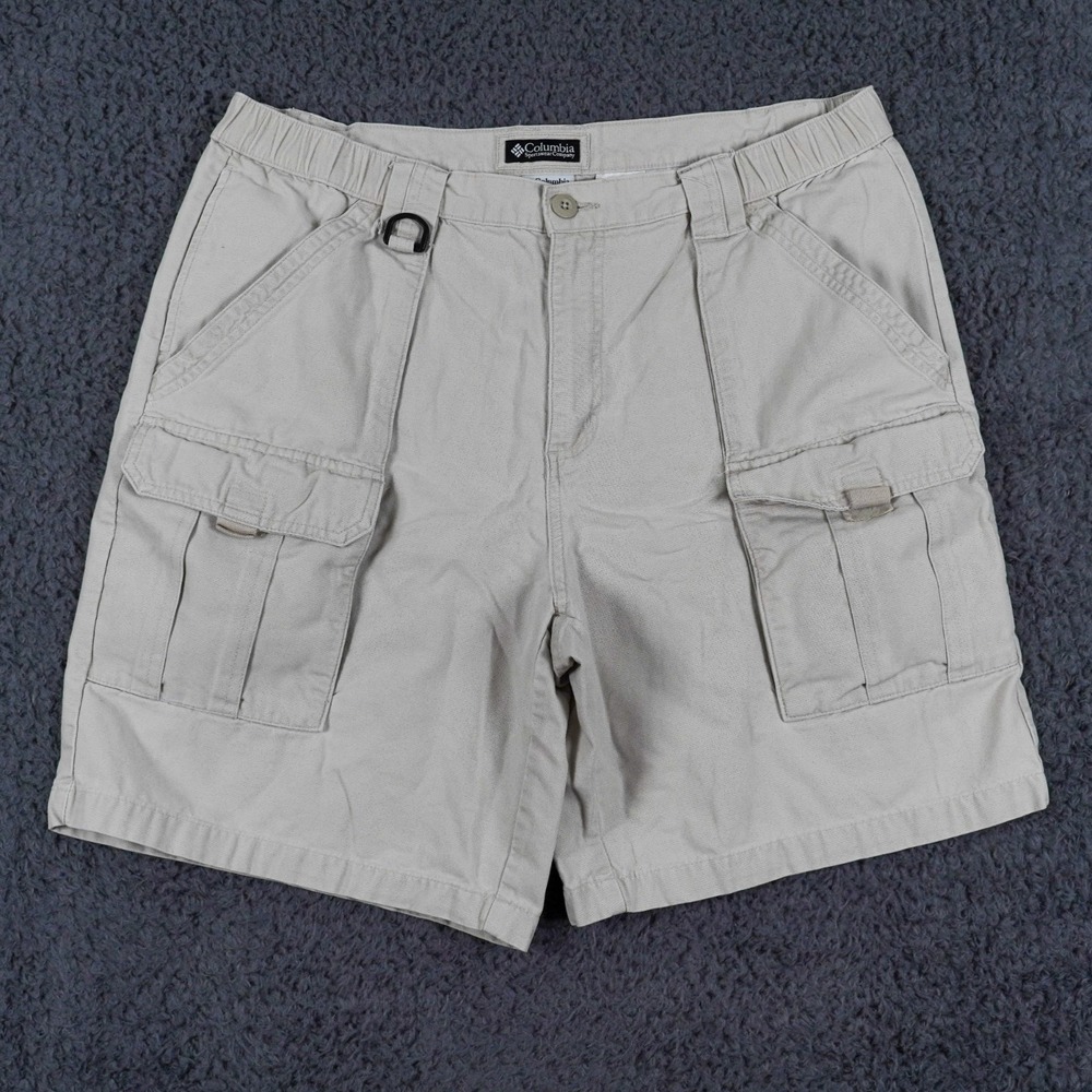 Vintage Columbia Shorts Mens 36 Beige‎ Cargo Khaki Hiking Outdoor